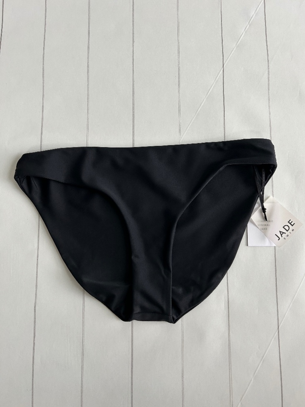Jade swim size L Lure bottom black high waisted flattering lined NEW